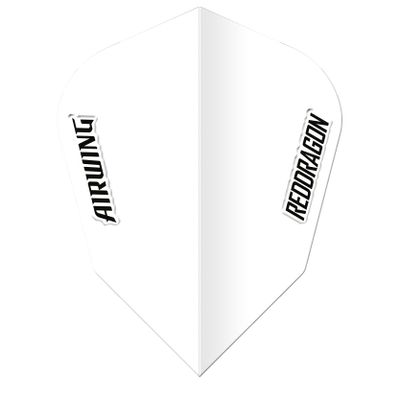 RED DRAGON Airwing Unique Moulded White V-Standard Dart Flights 1 Set Per Pack (3 Dart Flights in Total)