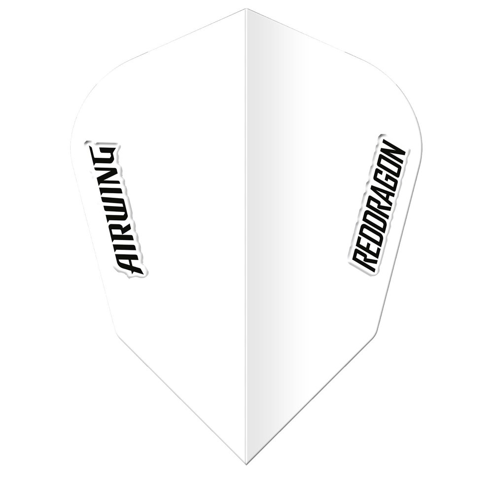 RED DRAGON Airwing Unique Moulded White V-Standard Dart Flights 1 Set Per Pack (3 Dart Flights in Total)
