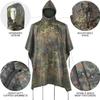 Fousam Camo Rain Poncho, Multi Use Waterproof Rain Coat for Hunting, Hiking, Traveling, Camping view 2