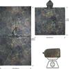 Fousam Camo Rain Poncho, Multi Use Waterproof Rain Coat for Hunting, Hiking, Traveling, Camping view 3