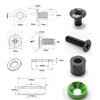 9mm Rubber Colorful Washers Holster Retention Assemblies Black Stainless Steel Chicago Screws (12 Sets Green Color) view 2