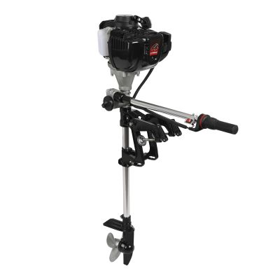 YUNLAIGOTOP Outboard Motor Boat Engine, 5.5P 4-Stroke 52CC Outboard Motor with Air Cooling & CDI Ignition System, Heavy Duty Fishing Boat Engine for Inflatable Boats, Iron Boats, Plastic Boats