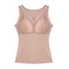 Mluvpxey Warm Undershirt Women Slim-Fitting Thermal Vest with Fixed Coaster and Silk Cover Lining Thermal Vest for Outer Wear (Color : Khaki, Size : X-Large) view 1