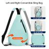 HAWEE Convertible Chest Backpack Cross Body for Women Adjustable Left and Right Shoulder Bag Casual Daypacks for Gym Travel Hiking, Mint Green view 2