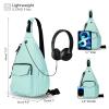 HAWEE Convertible Chest Backpack Cross Body for Women Adjustable Left and Right Shoulder Bag Casual Daypacks for Gym Travel Hiking, Mint Green view 3