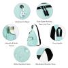 HAWEE Convertible Chest Backpack Cross Body for Women Adjustable Left and Right Shoulder Bag Casual Daypacks for Gym Travel Hiking, Mint Green view 4
