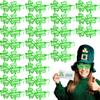 24 Pack St. Patricks Day Shamrock Shutter Glasses, Shamrock Four Leaf Clover Plastic Shutter Shades Glasses Sunglasses for St. Patrick's Day Party Favors, Photo Booth Props, Costume Accessories view 1