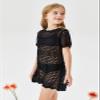 Batermoon Girls Swim Cover Up Crochet Bathing Suit Cover Ups Short Sleeve Summer Beach Dress 5-14 Years view 2