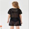 Batermoon Girls Swim Cover Up Crochet Bathing Suit Cover Ups Short Sleeve Summer Beach Dress 5-14 Years view 3