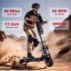 ZonDoo ZO03 Plus Electric Scooter Adults, 55 MPH Top Speed 6000W Dual Motors, 60 Miles Long Range, Dual Oil Hydraulic Suspensions & Brakes, All Terrain Off Road Tires E Scooter with Seat & Damper view 4