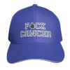 Adult Baseball Caps Fuck Cancer Custom Adjustable Sandwich Cap Casquette Hats Blue