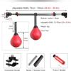 Adult Door Speed Bag Quick Air Bag Heavy Duty Leather Boxing Bag with Adjustable Bracket Spring and Small Ball for Fitness Training (Color : Red) view 3