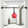 Adult Door Speed Bag Quick Air Bag Heavy Duty Leather Boxing Bag with Adjustable Bracket Spring and Small Ball for Fitness Training (Color : Red) view 4