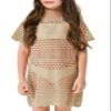 Batermoon Girls Swim Cover Up Crochet Bathing Suit Cover Ups Short Sleeve Summer Beach Dress 5-14 Years view 1