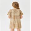Batermoon Girls Swim Cover Up Crochet Bathing Suit Cover Ups Short Sleeve Summer Beach Dress 5-14 Years view 3