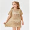 Batermoon Girls Swim Cover Up Crochet Bathing Suit Cover Ups Short Sleeve Summer Beach Dress 5-14 Years view 4