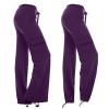 Baggy Sweat Pants Womens Baggy Stretch Wide Leg High Waisted Yoga Cargos Sweat Pants with Pockets Tall Hiking Joggers view 1