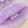 Yccutest Infant Baby Girl Flower Swimsuit 3Pcs Halter Triangle Tops Ruffle Bottoms Sun Hat Bikini Set Bathing Suit Swimwear (E-Purple,12-18 Months) view 2