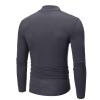 IEPOFG Uncle Mens Turtleneck Long Sleeve Shirts Casual Slim Fit Thermal Turtleneck for Men Basic Lightweight Thermal Underwear Top Dark Gray view 3