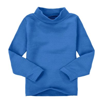 Toddler Turtleneck Boy Girl Solid Color Long Sleeve Shirt Mock Neck Shirt Turtleneck Blouse Fall (Blue, 6-7 Years)