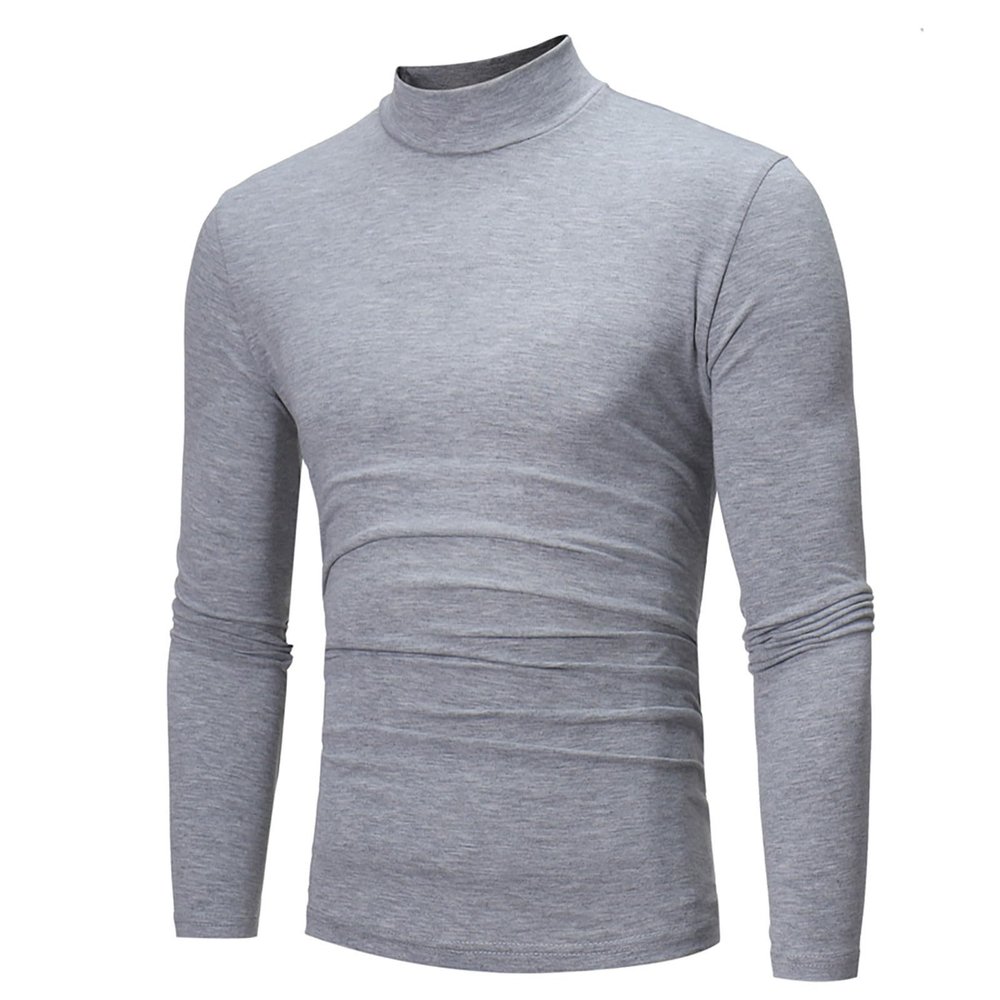 IEPOFG Coolest for Teen boys Mens Turtleneck Long Sleeve Shirts Casual Slim Fit Thermal Turtleneck for Men Basic Lightweight Thermal Underwear Top