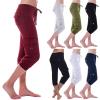 Baggy Sweat Pants Womens Baggy Stretch Wide Leg High Waisted Yoga Cargos Sweat Pants with Pockets Tall Hiking Joggers view 2