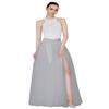 EllieHouse Split Long Floor Length Tulle Skirt for Prom Party Evening Light Grey XL view 1