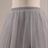 EllieHouse Split Long Floor Length Tulle Skirt for Prom Party Evening Light Grey XL view 4