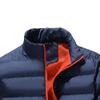 JEsilunmaMY Men's Thicken Stand Collar Puffer Jacket Full Zip Warm Padded Down Coats Insulated Puffy Coat for Outdoor Hiking (Dark Blue,5X-Large) view 2