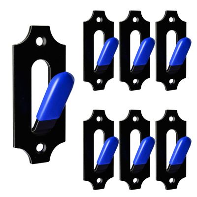 LAJIAOZ European Mount Skull Hangers with Free Silicone Protector Deer Skull Mount Hanger for Indoor Outdoor Deco, Hanging Antelope, Cattle, Coyote and Small Game Animals(6Pcs, Blue)