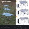 iClimb Ultralight Compact Camping Folding Table with Carry Bag (Reinforced Silver - S) view 4