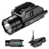 CRONHAWK Rechargeable Pistol Light, 1350 Lumen Rail Mounted Tactical Gun Flashlight with Strobe Function and Adjustable Rail Locating Key Fit 1913 Picatinny, Black view 1