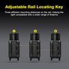 CRONHAWK Rechargeable Pistol Light, 1350 Lumen Rail Mounted Tactical Gun Flashlight with Strobe Function and Adjustable Rail Locating Key Fit 1913 Picatinny, Black view 4
