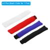 PATIKIL Cotton Feeling Badminton Towel Grip, 4 Pack Nylon Tennis Racket Overgrip Racquet Grip Hand Glue Anti-Skid Sweatband for Golf Bike Handle, Blue/Black/White/Red view 3