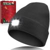 Biuonk Unisex LED Beanie Hat with Light, Christmas Stocking Stuffers Gifts for Men, White Elephant Gifts for Adults Men Husband view 1