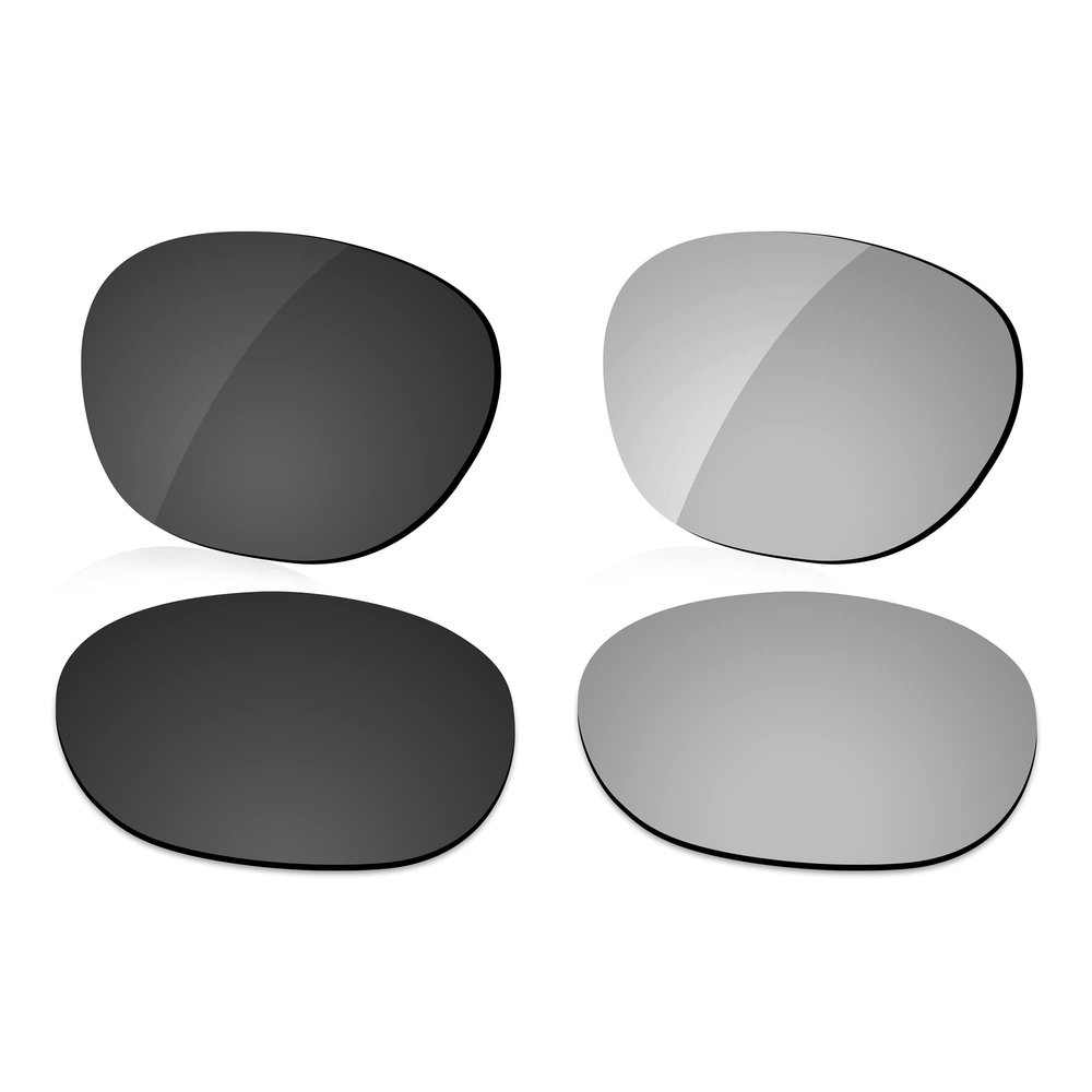 LenzReborn Polarized Lens Replacement for RayBan RB3796 59mm Sunglass - Dark Black+Silver Grey