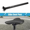 A ABSOPRO Bike Bicycle Seatpost Adjustable 27.2x400mm Seat Post for Mountain MTB Road Bike BMX Aluminum Alloy Black view 2