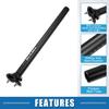 A ABSOPRO Bike Bicycle Seatpost Adjustable 27.2x400mm Seat Post for Mountain MTB Road Bike BMX Aluminum Alloy Black view 3