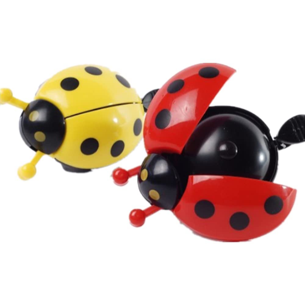 2 PCS Bike Bell Cute Bicycle Bell Kids Bicycle Bell Ring Animal Ladybug Shape Toddler Bike Bell Ladybug Bell Bike Accessories for Children Outdoor Fun