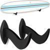 Hang 11 Surfboard Wall Mount - Surf Board Wall Hangers, Surfboard Mount, Beautiful Sustainable Wooden Rack, Perfect to Display Your Board, Surf Racks, Horizontal Hanger, Surfing Accessories (Black) view 1