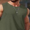 COOFANDY Men's 2 Pack Sleeveless Tank Top Workout Gym Muscle Bodybuilding Tee - Black/Army Green view 2
