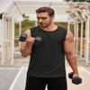 COOFANDY Men's 2 Pack Sleeveless Tank Top Workout Gym Muscle Bodybuilding Tee - Black/Army Green view 4