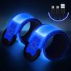2 Pcs LED Luminous Armband, Rechargeable Running Bracelet, High Visibility Reflective Belt Wristbands for Night Cycling Walking Joggers Running Gear.(Blue) view 1