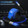 2 Pcs LED Luminous Armband, Rechargeable Running Bracelet, High Visibility Reflective Belt Wristbands for Night Cycling Walking Joggers Running Gear.(Blue) view 3
