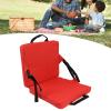 RXMORI Outdoor Chair Cushion, Foldable Stadium Seat Cushion Red, Comfortable Folding Bleacher Seat, Lightweight Padded Seat for Sporting Events, Bleacher Cushion with Backrest view 3