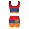 Armenian Flag Women's Yoga Outfit, 2 -piece Shock -proof Sagging Fitness/running/yoga/vest Bra, Sports Set S view 4