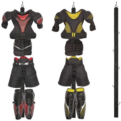 2Pcs Hockey Hanger Portable Hanging Drying Rack Sports Gear Organizer Hanging Straps with 5 Hooks Hockey Gifts for Home, Travel & Outdoor Using in Ice Hockey Skating Skiing Football Baseball Lacrosse