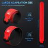 2 Pcs LED Luminous Armband, Rechargeable Running Bracelet, High Visibility Reflective Belt Wristbands for Night Cycling Walking Joggers Running Gear.(Red) view 2