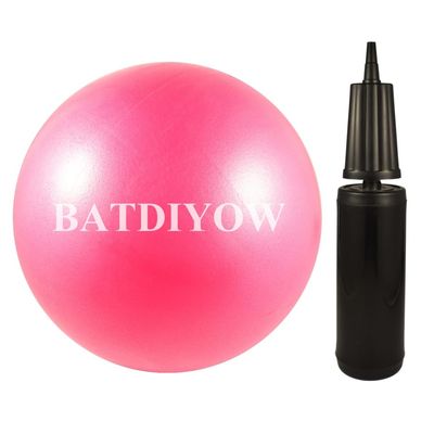 BATDIYOW Exercise Ball with Hand Pump - 8 Inch Small Pink Yoga & Pilates Ball
