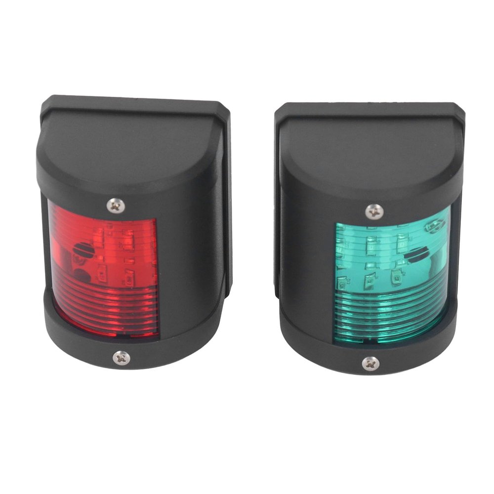 LED Navigation Light 2Pcs PC Material IP54 2NM Marine Boat Light 12V 24VDCGreen Red 112.5 Beam Angle Marine Boat Replacement